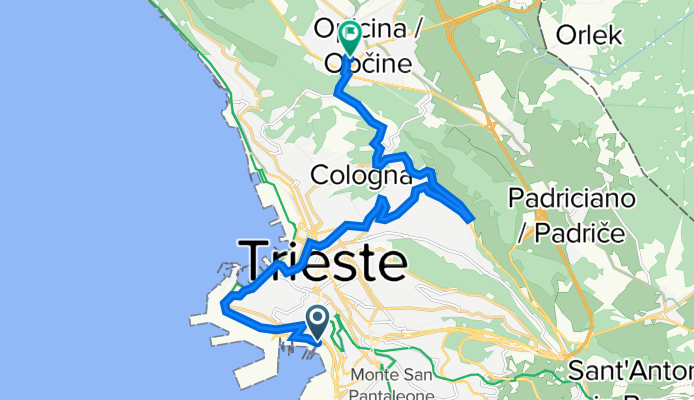 Via Caduti sul Lavoro 1, Trieste a Via Carsia 6, Trieste