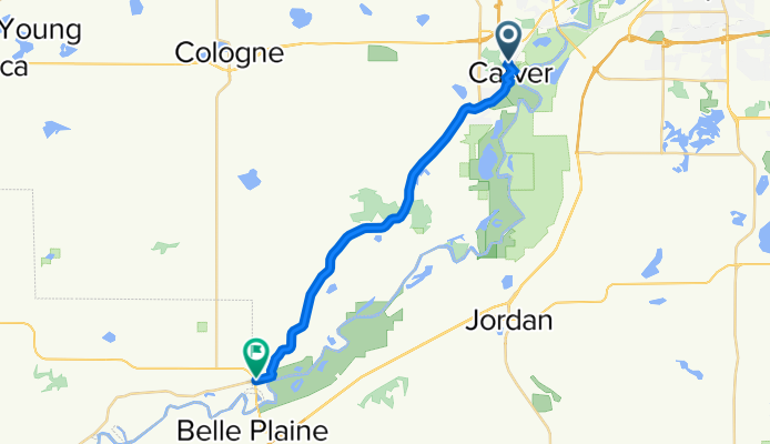 486 Skyview Ln, Carver to 19762–19798 CR-40, Belle Plaine