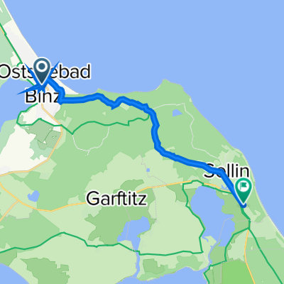 Jasmunder Straße 15, Binz nach Friedrich-von-Hagenow-Straße 3, Sellin