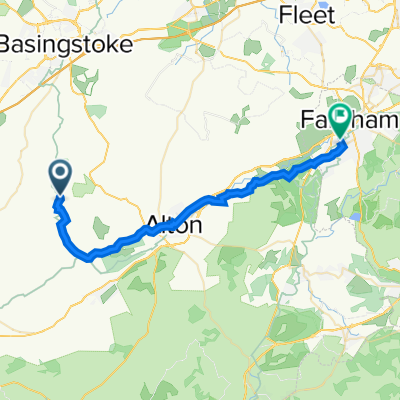Berrywood Lane, Bradley, Alresford to 35 Green Lane, Farnham