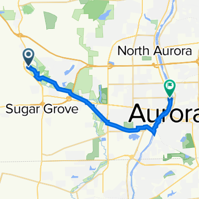 Circle Dr, Sugar Grove to 150 W Illinois Ave, Aurora