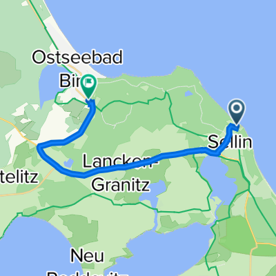 Wilhelmstraße 25, Sellin nach Friedhofsweg 13, Binz