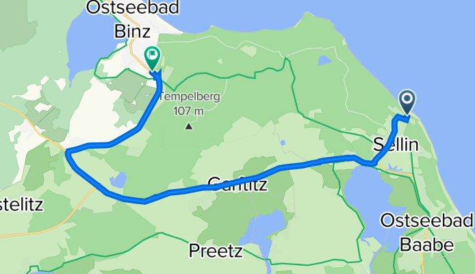 Wilhelmstraße 25, Sellin nach Friedhofsweg 13, Binz