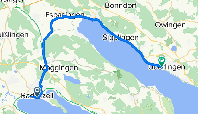 Radolfzell, Radolfzell am Bodensee nach Überlingen, Überlingen