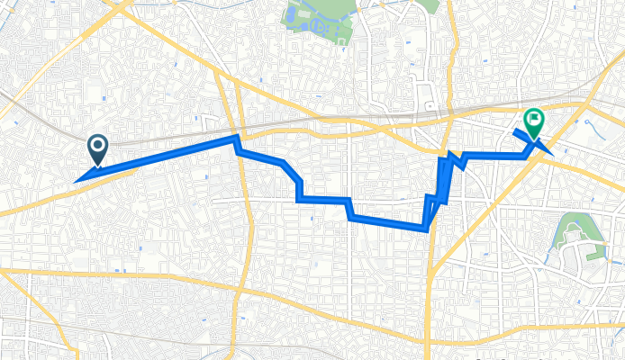 2-1, Fujimidai 2-Chōme, Nerima to 23-8, Toyotamakita 3-Chōme, Nerima