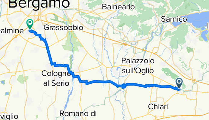 Da Via G. Marconi 19, Coccaglio a Via Conte Pino Zanchi 2, Stezzano