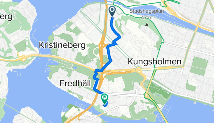 Warfvinges väg 38, Stockholm to Atterbomsvägen 26, Stockholm