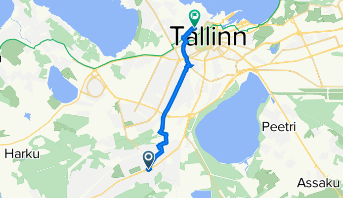 От Vabaduse puiestee 77, Tallinn до Kopli 1, Tallinn