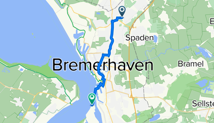 Fritz-Erler-Straße 3, Bremerhaven nach Großer Westring 2, Bremerhaven