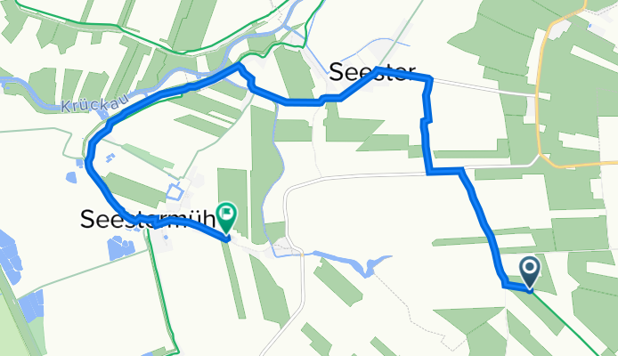 Kahlkes Weg, Uetersen nach Dorfstraße 50A, Seestermühe