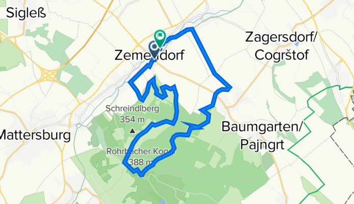 Neubaugasse 2, Zemendorf to Hotterweg 10, Zemendorf-Stöttera