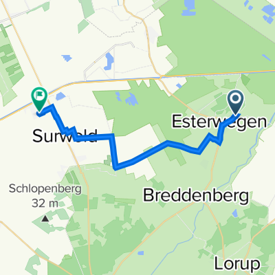 Clemenswerth 54, Esterwegen nach Eschenweg 1, Surwold