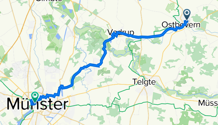 Von-Braun-Straße 7, Ostbevern nach Überwasserkirchplatz 3, Münster