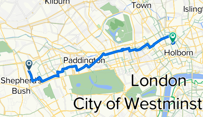 107–123 St Anns Road, London to 15 Guilford St, London