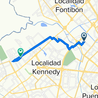 De Carrera 69F, Bogotá a Carrera 88f 38A-22sur, Bogotá