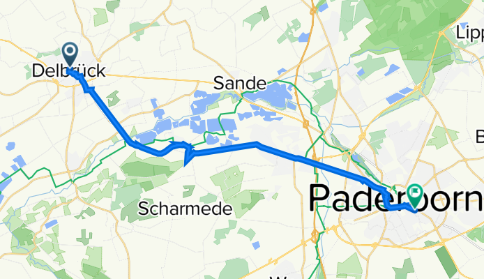 Graf-Sporck-Straße 3, Delbrück nach Paulinenstraße 4, Paderborn