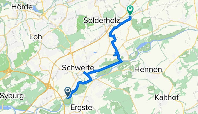 Am Ochsenhügel 13, Schwerte nach Unnaer Straße 2, Holzwickede