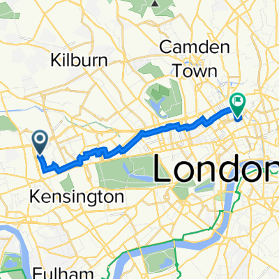11 Bramley Road, London to 15 Guilford St, London