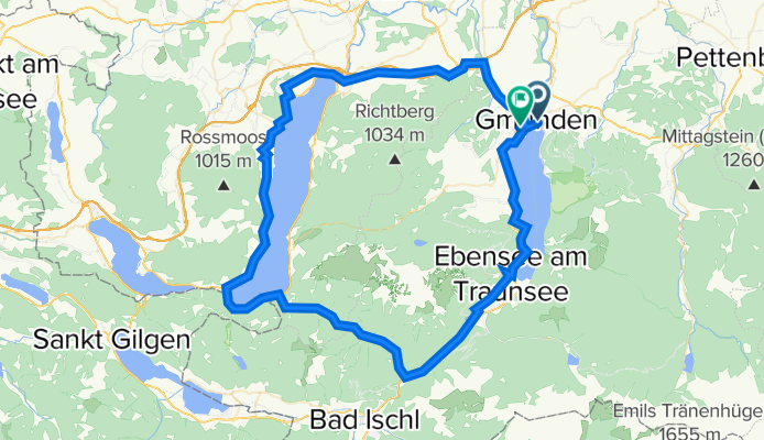 Rundkurs Attersee + Traunsee