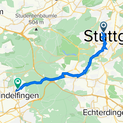 Kornbergstraße 29, Stuttgart to Sommerhofenpark 3, Sindelfingen
