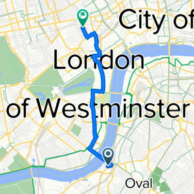 8 Wandsworth Road, London to 22-25 Townsend House, Dean St, London
