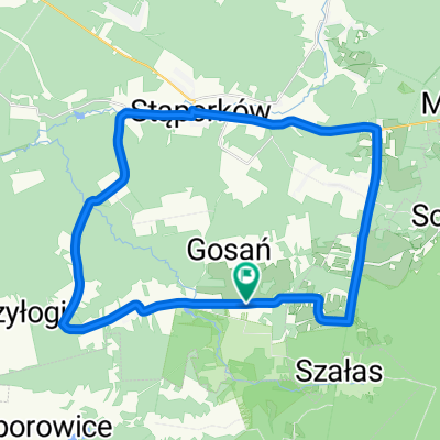 Gustawów - Odrowąż - Stąporków - Adamek - Gustawów