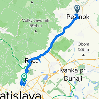 Mladoboleslavská 1114/5, Pezinok to Pluhová 966/46, Bratislava