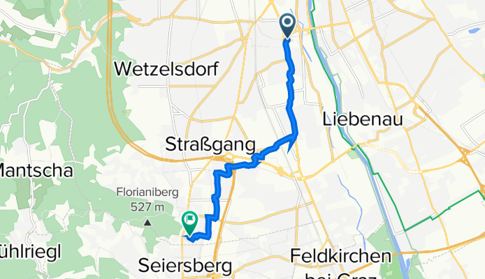 Triester Straße 30, Graz nach Bahnhofstraße 8, Graz