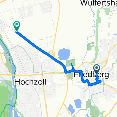 Ludwigstraße 24, Friedberg nach Blücherstraße 168, Augsburg