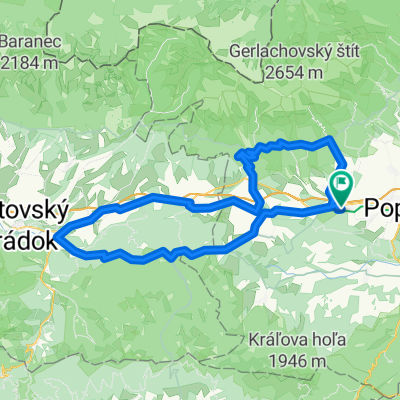 Svit - v. n. Cierny Vah -  Vychodna - Vazec - Strba - Razc. Strbske Pleso - Tatranska Polianka - Svit