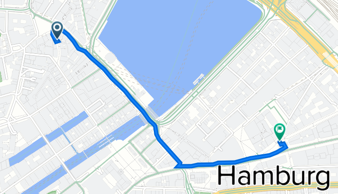 Gerhofstraße 38, Hamburg nach Barkhof 3, Hamburg