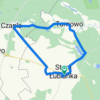 Modyfikowana trasa przez Tarnowo