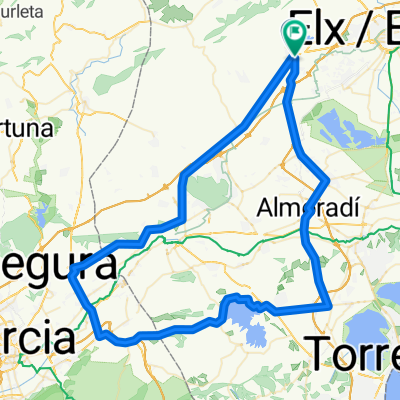 RUTA 7: Crevillent - Santomera - El Raal - Ptno de la pedrera - Almoradi - Catral - Mangranera.