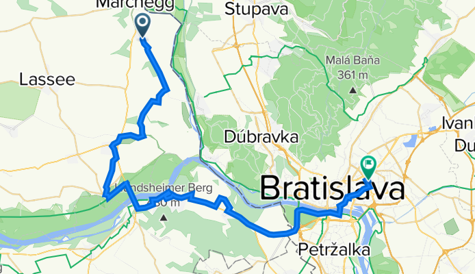Marchegg - Hainburg - Štrkovec