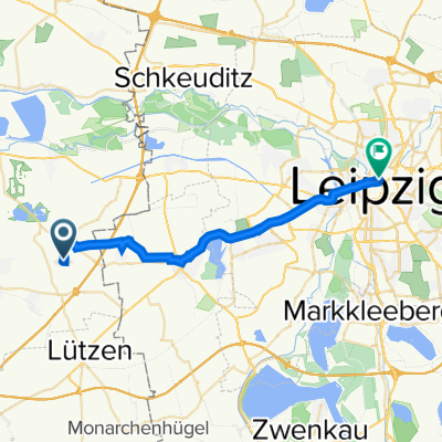 Bahnhofstraße 31, Leuna nach Willy-Brandt-Platz 5, Leipzig