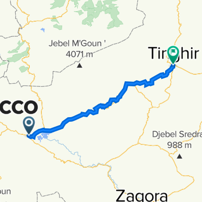 De W3M7+962, Ouarzazate a Tinghir