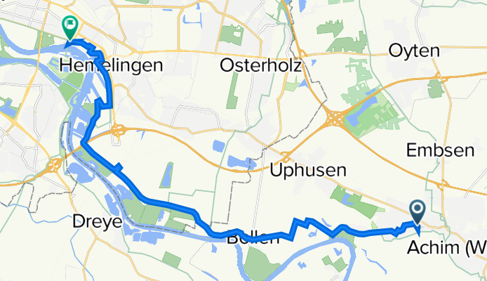 Gerstenkamp 7, Achim nach Hastedter Osterdeich 230, Bremen