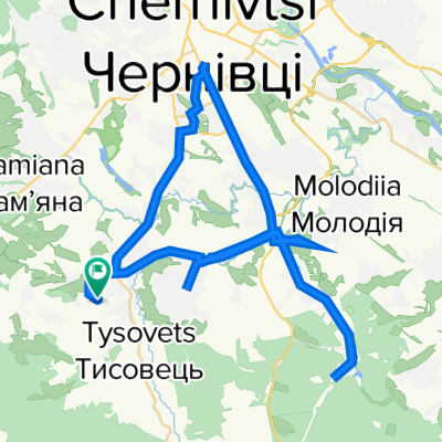 От вул. Сторожинецька, Великий Кучурів до вул. Сторожинецька, Великий Кучурів