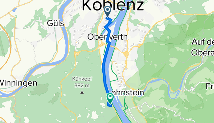 Hohenzollernstraße 78, Koblenz to Am Schloßweg 11, Koblenz