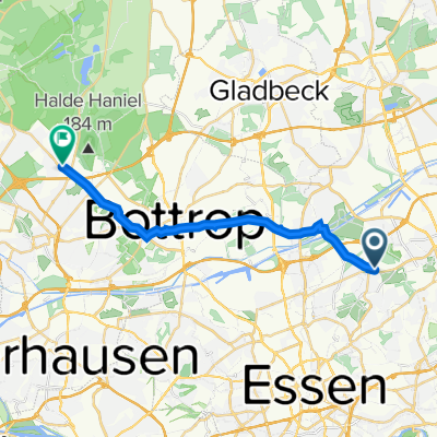 Katernberger Straße 145, Essen nach Hartmannstraße 52, Oberhausen