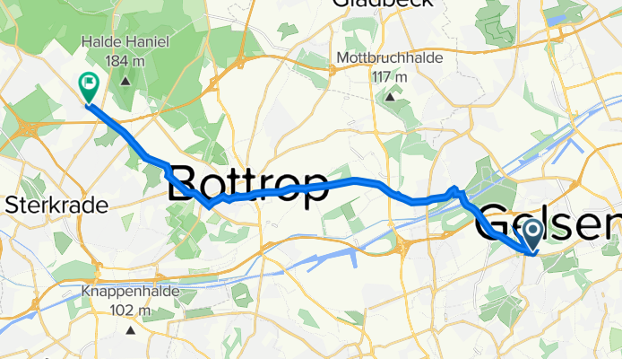 Katernberger Straße 145, Essen nach Hartmannstraße 52, Oberhausen