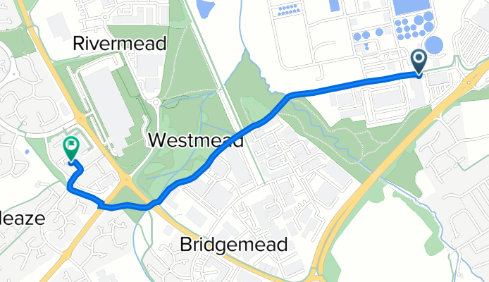 1A Barnfield Road, Swindon to 5 Dennis St, Swindon