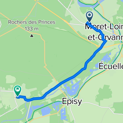 Avenue de la Gare, Moret-Loing-et-Orvanne à Montigny-sur-Loing