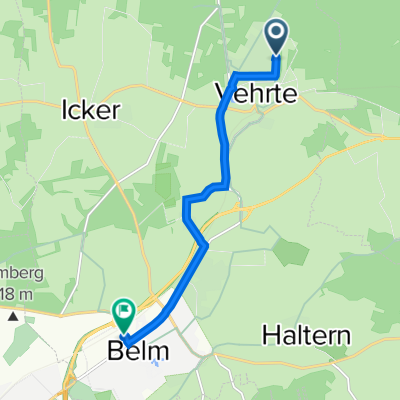 Seelhorst 1, Belm nach Industriestraße 1, Belm