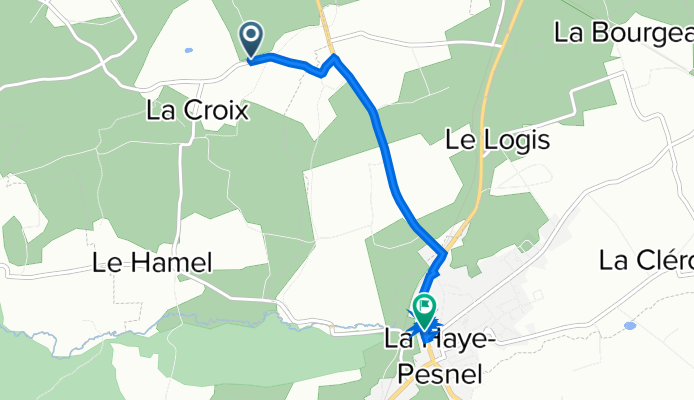 De Vierge de Chesnot, Folligny à Place de L Hôtel de ville 3, La Haye-Pesnel