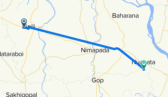 Delang - Pipili Road, Odalanga to Nua Hata-Konark Road