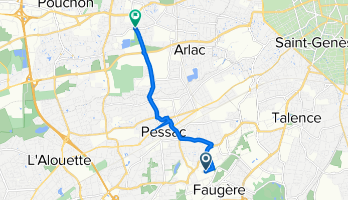 Pessac to 240 Avenue des Eyquems, Mérignac