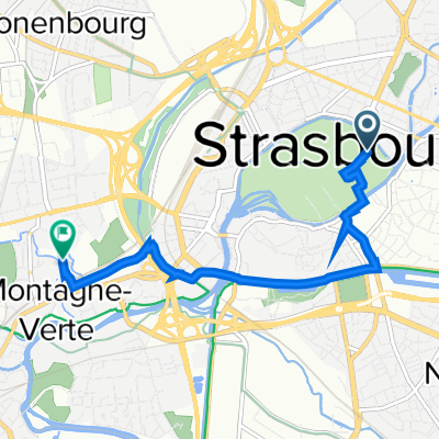 Rue du Parchemin 2, Strasbourg nach Rue de Koenigshoffen, Strasbourg