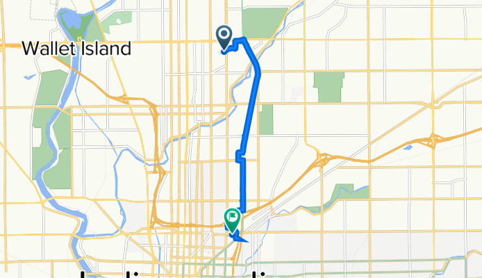 3659 Watson Rd, Indianapolis to 845 E Tenth St, Indianapolis