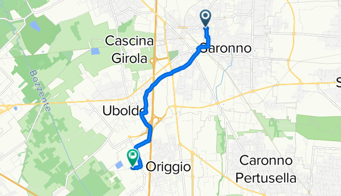 Da Via Angelo Volonterio 14, Saronno a Via Achille Grandi 11, Origgio